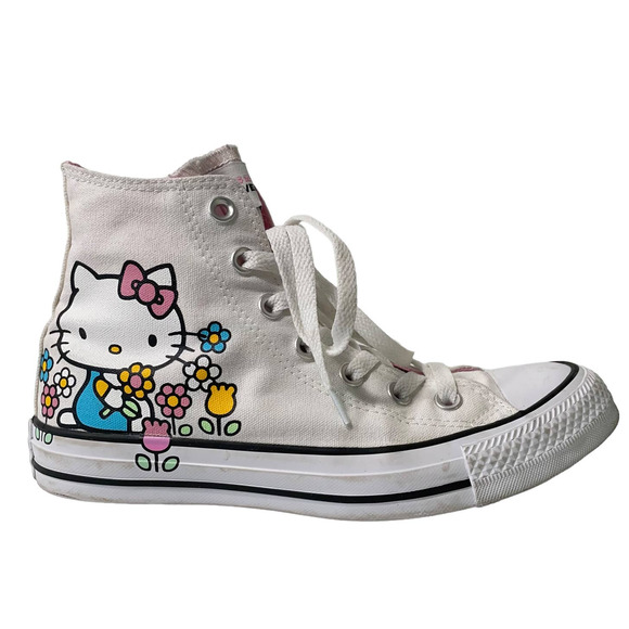 hello kitty x chuck taylor all star hi flowers